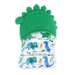 Itzy Ritzy® Dinosaur Silicone Teething Mitt in Green