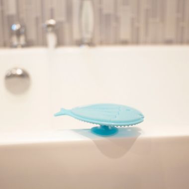 Innobaby&reg; Fish Bath Scrub in Aqua. View a larger version of this product image.