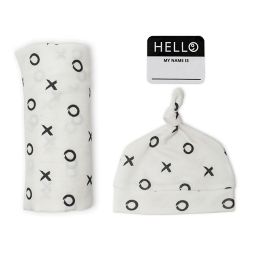 Mary Meyer® Lulujo™ 3-Piece Hello World Swaddle Blanket, Hat and Sticker Set