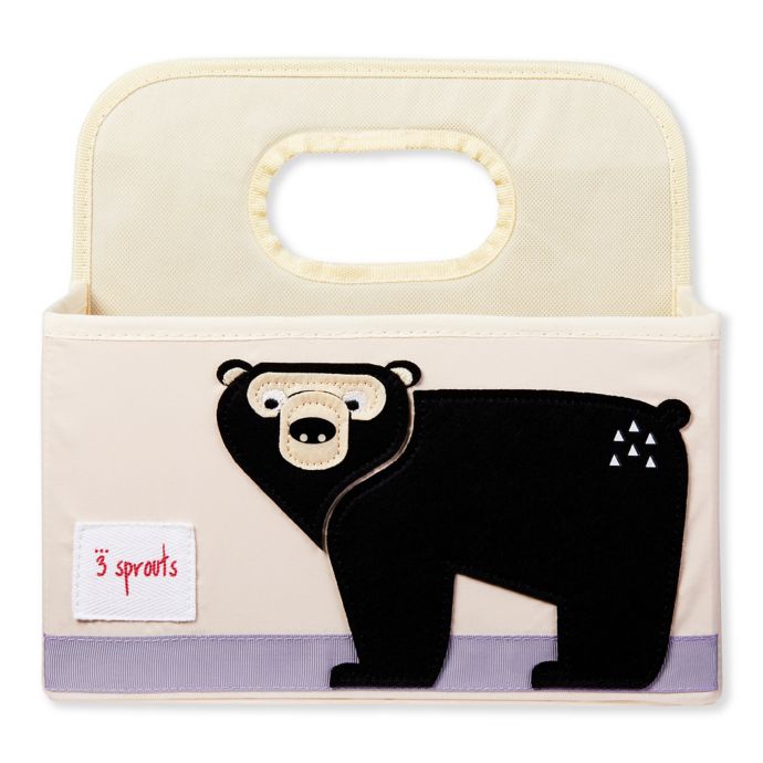 3 Sprouts Bear Diaper Caddy In Black Bed Bath Beyond