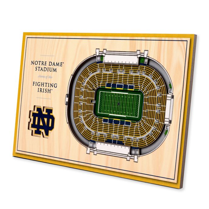 University Of Notre Dame 3d Stadiumview Desktop Bed Bath Beyond