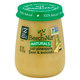 Beech-Nut® Naturals Stage 2 Pineapple, Pear, and Avocado 4 oz. Baby Food Puree