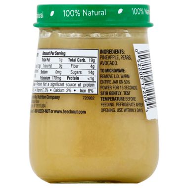 Beech-Nut&reg; Naturals Stage 2 Pineapple, Pear, and Avocado 4 oz. Baby Food Puree. View a larger version of this product image.