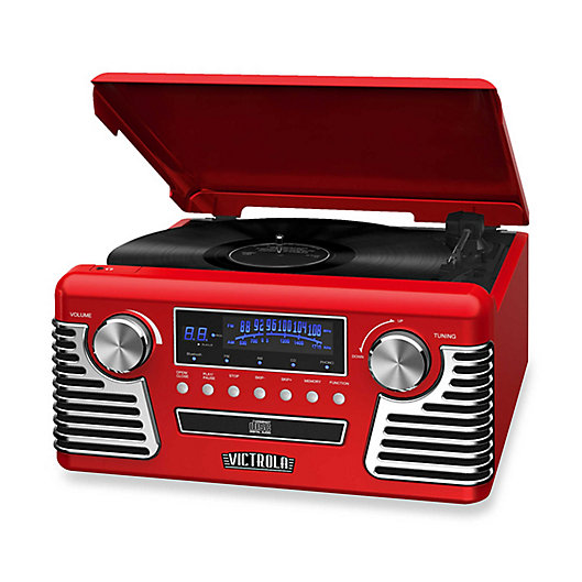 Alternate image 1 for Victrola™ Retro Record Player Stereo with Bluetooth® and USB Digital Encoding
