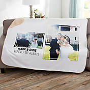 Wedding Photo Personalized 50-Inch x 60-Inch Sherpa Blanket