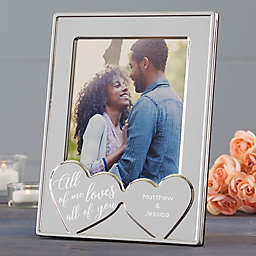 Romantic Hearts Engraved Picture Frame