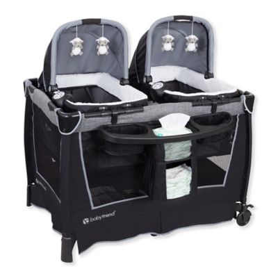 Baby Trend&reg; Retreat Twins Nursery Center in Dark Grey