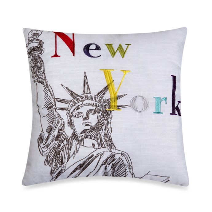 New York Square Toss Pillow | Bed Bath & Beyond