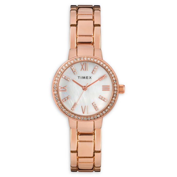 Timex® Women's 20mm TW2T58500JT Crystal Bracelet Watch  