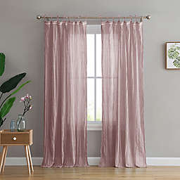 Peach & Oak Clover 2-Pack  95-Inch Rod Pocket Window Curtain in Pink