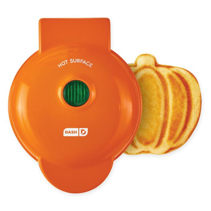 DASH™ Pumpkin Mini Waffle Maker in Orange | Bed Bath & Beyond