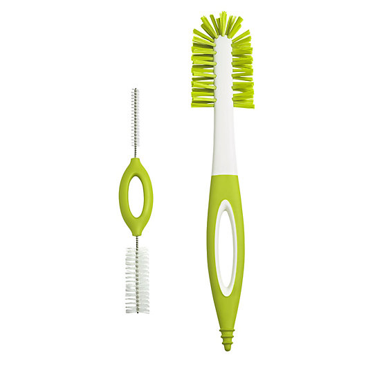 Alternate image 1 for Boon® 2-Pack Baby Bottle Brushes in Green