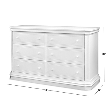 Sorelle Primo Double Dresser in White. View a larger version of this product image.