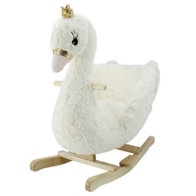 Soft Landing™ Joyrides Swan Rocking Toy | buybuy BABY