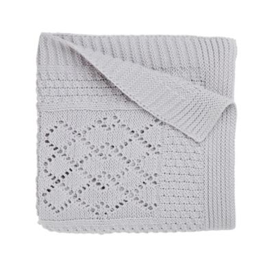 Elegant Baby&reg; Knit Baby Blanket in Grey Star