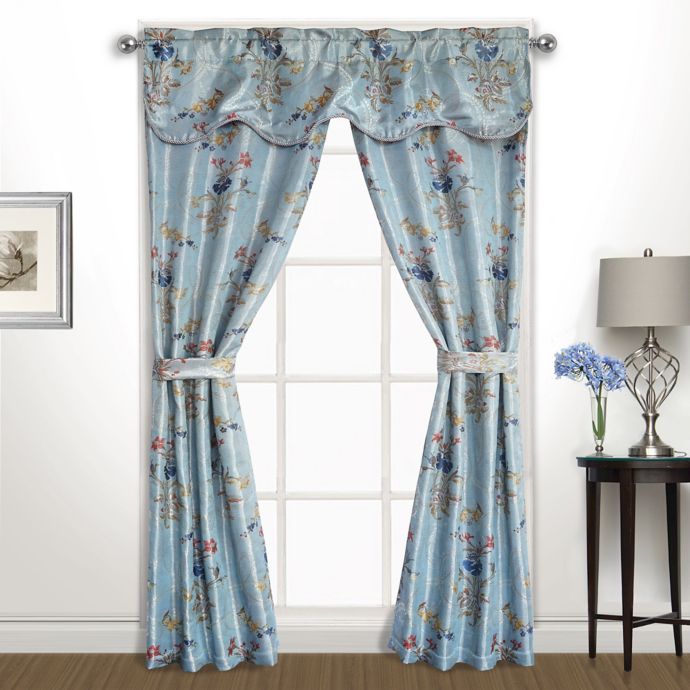 Gemini Floral Rod Pocket/Tie Back Window Curtain Panels and Valance Bed Bath & Beyond