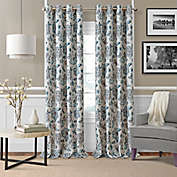 Sorrento 95-Inch Grommet Room Darkening Window Curtain Panel in Blue/Taupe (Single)