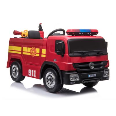 battery operated ride on fire truck