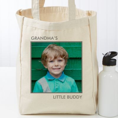 Picture Perfect Personalized Canvas Tote Bag- 1 Photo
