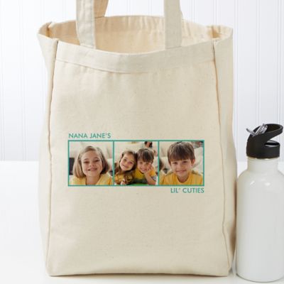 Picture Perfect Personalized Canvas Tote Bag- 3 Photo