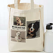 Three Photo 14-Inch x 10-Inch Personalized Canvas Tote Bag