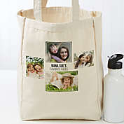 Four Photo Personalized 14-Inch x 10-Inch Canvas Tote Bag