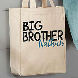 Big Sister Big Brother Personalized 14-Inch x 10-Inch Tote Bag