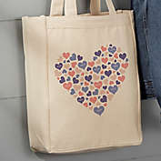 Heart Of Hearts Personalized 14-Inch x 10-Inch Canvas Tote Bag
