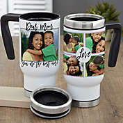 Love Photo Collage Personalized 14 oz. Travel Mug