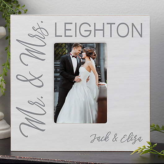 Alternate image 1 for Stamped Elegance Wedding Personalized Picture Frame Box- Vertical