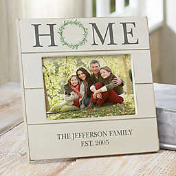 Home Wreath Personalized Family Shiplap Frame