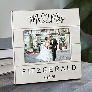 Infinite Love Personalized Wedding Shiplap Picture Frame. View a larger version of this product image.