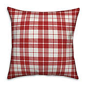 Designs Direct Plaid Square Throw Pillow in Red