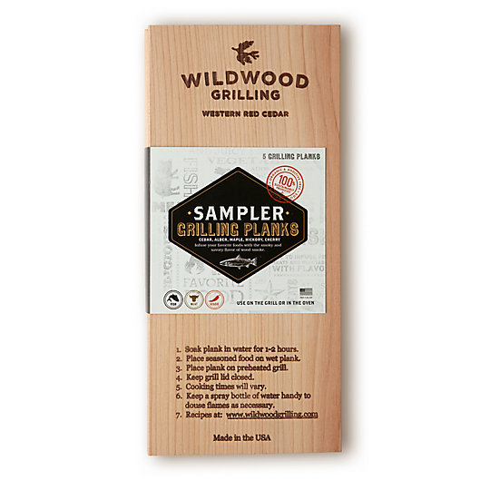 Alternate image 1 for Wildwood Grilling 5-Pack Sampler Grilling Planks
