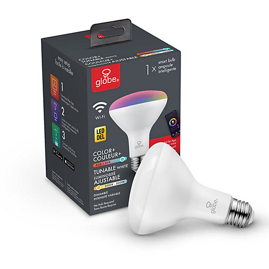 Alternate image 1 for Globe Electric® Smart Wi-Fi 65-Watt Equivalent BR30 Color Changing Tunable LED Bulb