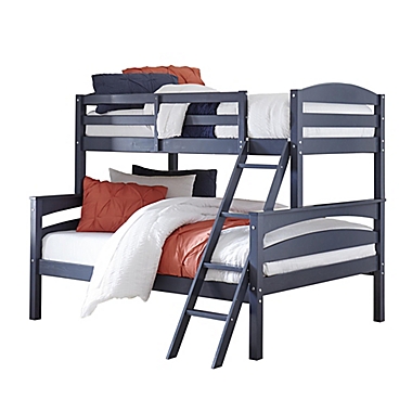 Dorel Living&reg; Tayson Twin Over Full Bunk Bed in Graphite Blue. View a larger version of this product image.