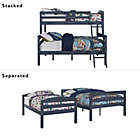 Alternate image 8 for Dorel Living&reg; Tayson Twin Over Full Bunk Bed in Graphite Blue