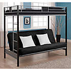 Alternate image 1 for EveryRoom Reeta Twin Over Futon Metal Bunk Bed in Silver