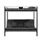 Alternate image 2 for EveryRoom Reeta Twin Over Futon Metal Bunk Bed in Silver