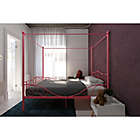 Alternate image 2 for Atwater Living Whimsical Full Metal Canopy Bed in Pink