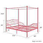 Alternate image 9 for Atwater Living Whimsical Full Metal Canopy Bed in Pink