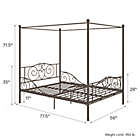 Alternate image 9 for Atwater Living Whimsical Full Metal Canopy Bed in Pewter