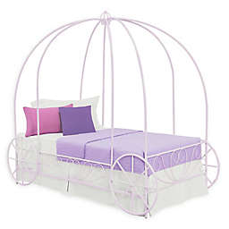 Atwater Living Aurora Twin Metal Carriage Bed in Lilac