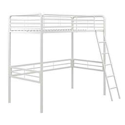 Atwater Living Tiana Twin Metal Loft Bed in White
