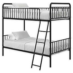 EveryRoom Kalvin Twin-over-Twin Bunk Bed in Black