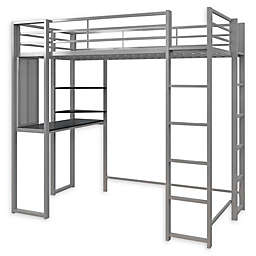 EveryRoom Alix Twin Loft Bed in Silver