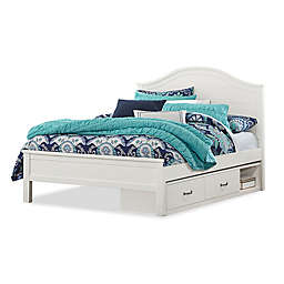 Hillsdale Furniture Highlands Bailey Full Arch Bed with Storage Unit in White