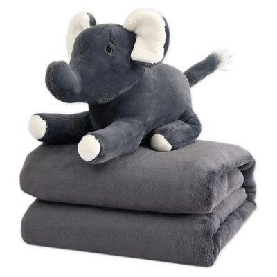 Therapedic&reg; 6 lb. Kids Weighted Blanket with Elephant Plush Toy in Grey