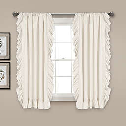 Reyna  63-Inch Rod Pocket Window Curtain in White (Set of 2)
