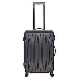 Club Rochelier 24-Inch Hardside Spinner Checked Luggage in Black